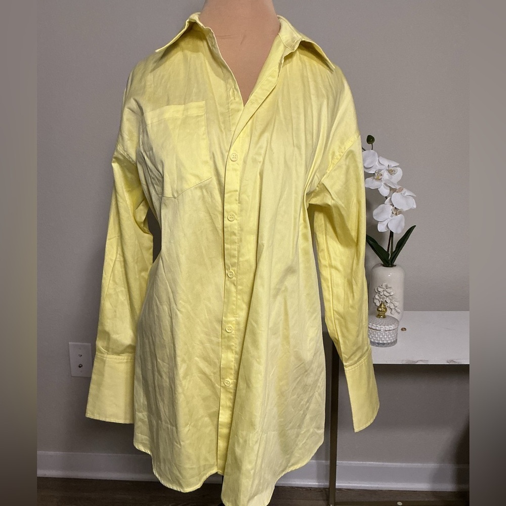 Meshki Yellow Button-Up Shirt